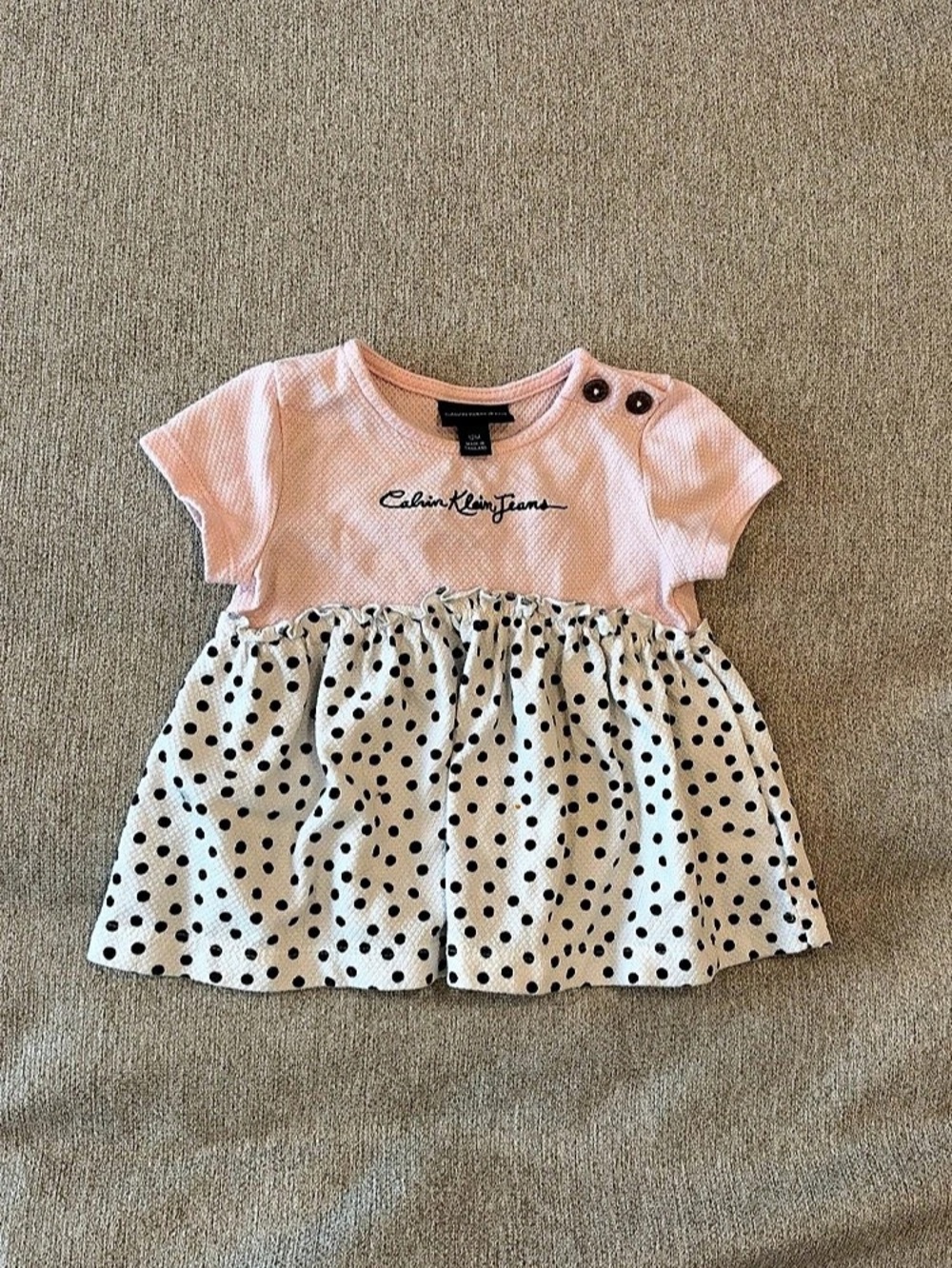 Calvin Klein Baby Polka Dot Dress 3M Like New
